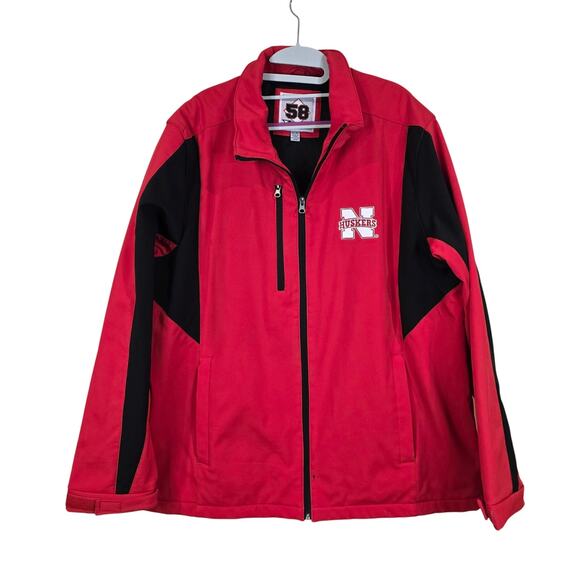 Men's 58 Sports Nebraska Huskers Collared Jacket Coat | Size XXL - Picture 1 of 12